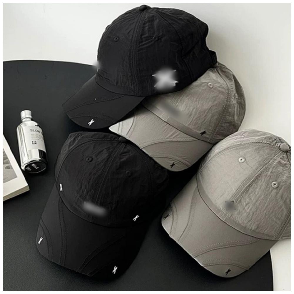 Cross-Print Quick-Dry Baseball Cap Unisex Sun Protection Cap Summer Letter Embroidery Lightweight and Quick-Dry Hat