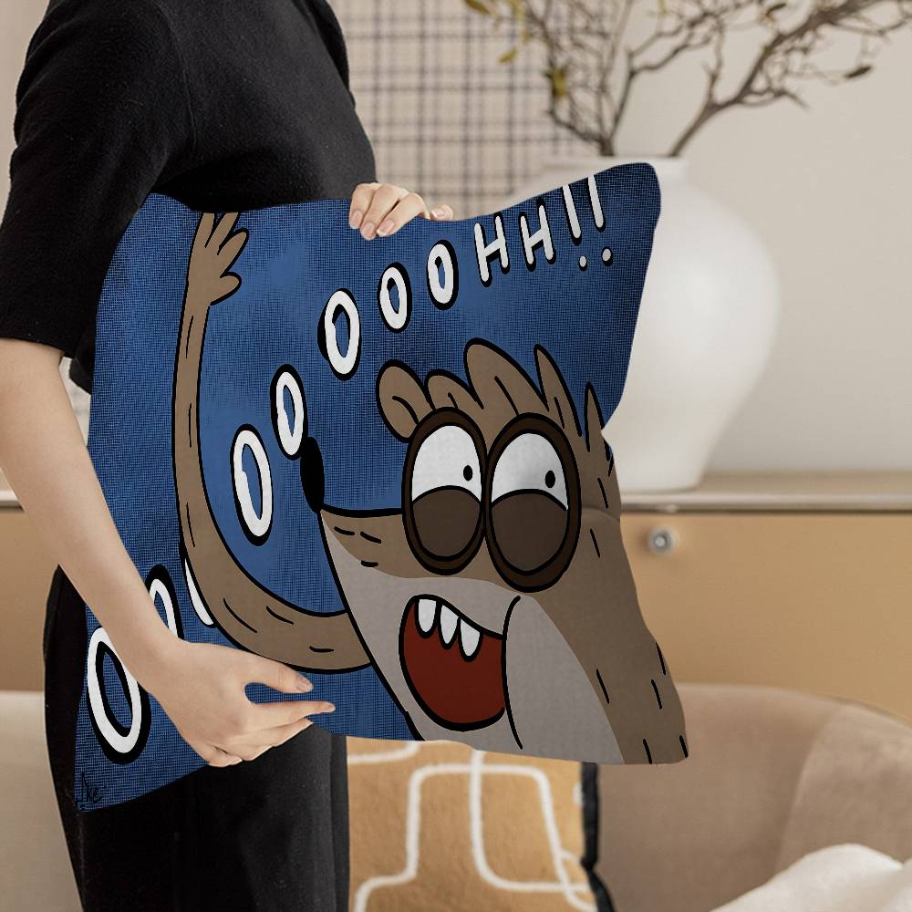 Мультяшная наволочка R-Regular Show для спальни и дивана в гостиной, декоративная наволочка для подушки