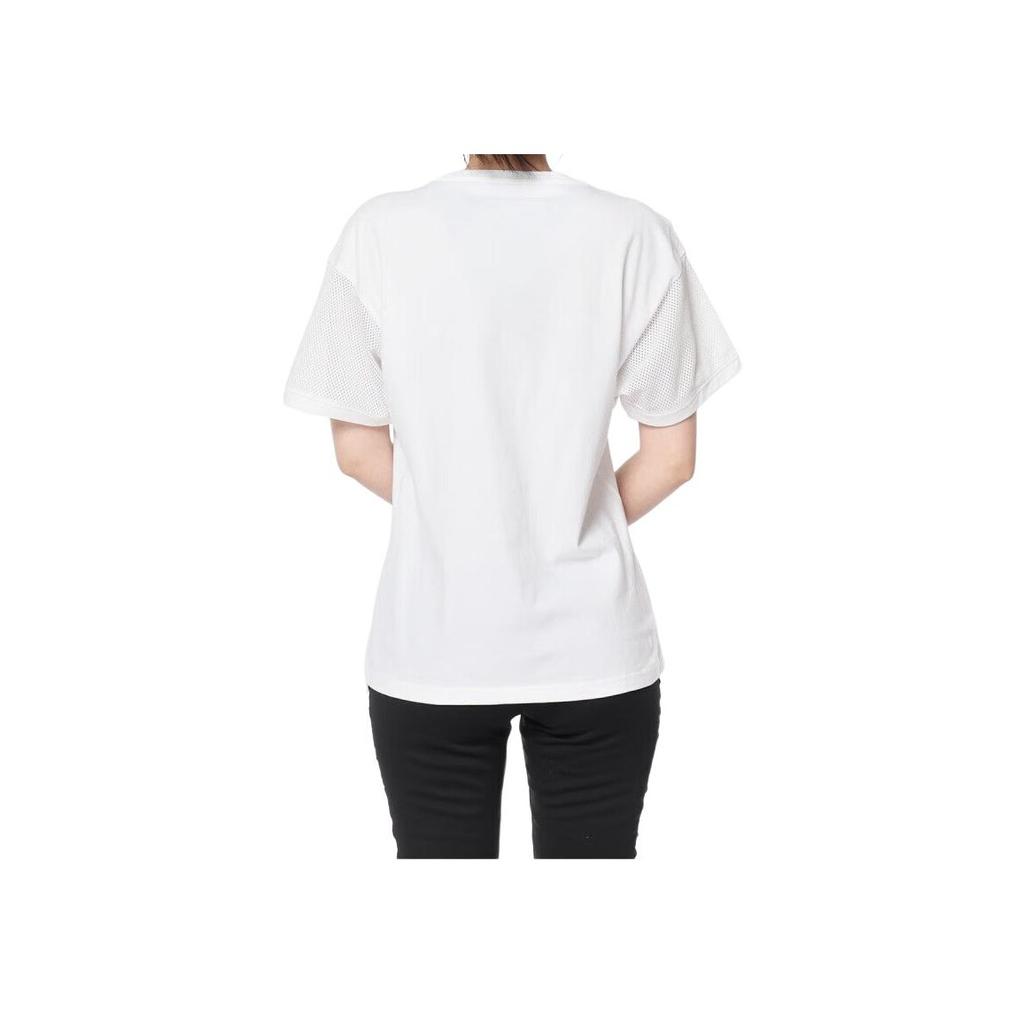 adidas Футболка Neo Casual Sports с круглым вырезом и коротким рукавом, с заниженной линией плеч, женская, белая DU2373