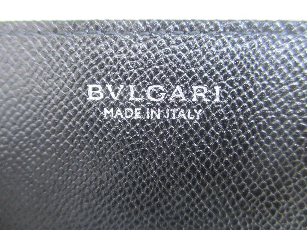 Оригинальный бизнес-кейс/визитница BVLGARI из светло-серой зернистой телячьей кожи #a998   Открытая коробка