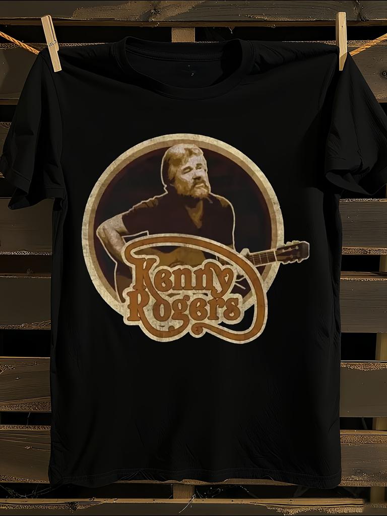 Kenny Rogers Iconic Signature Logo Portrait Tshirt