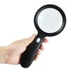 10X Handheld Large Magnifying Glass Lighted Magnifying Glass with Light 12 LED Light Magnifying Loupe for Reading Book/Newspaper