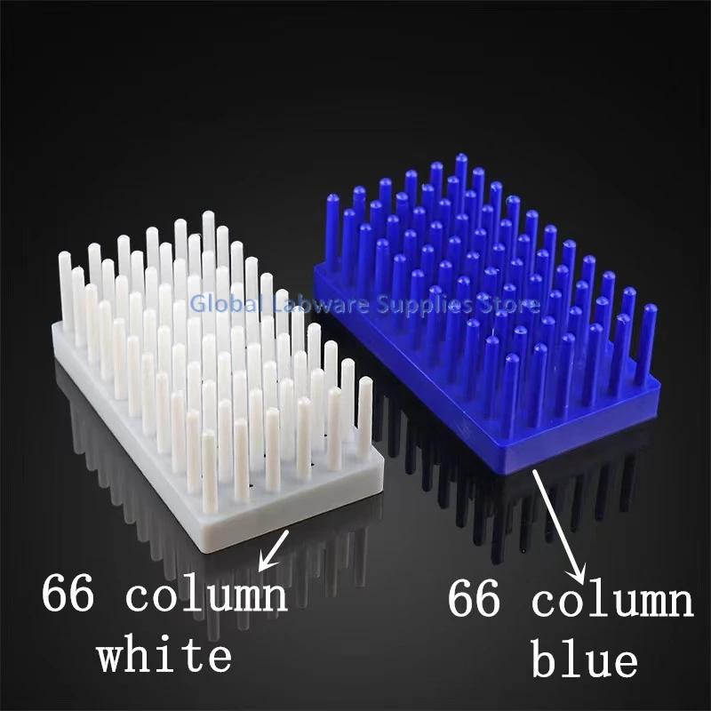 2pcs Lab 66/102column Plastic Test Stand Shelf Tube Rack 20 Holes Laboratory White Centrifuge Tubes Equipment Supplies