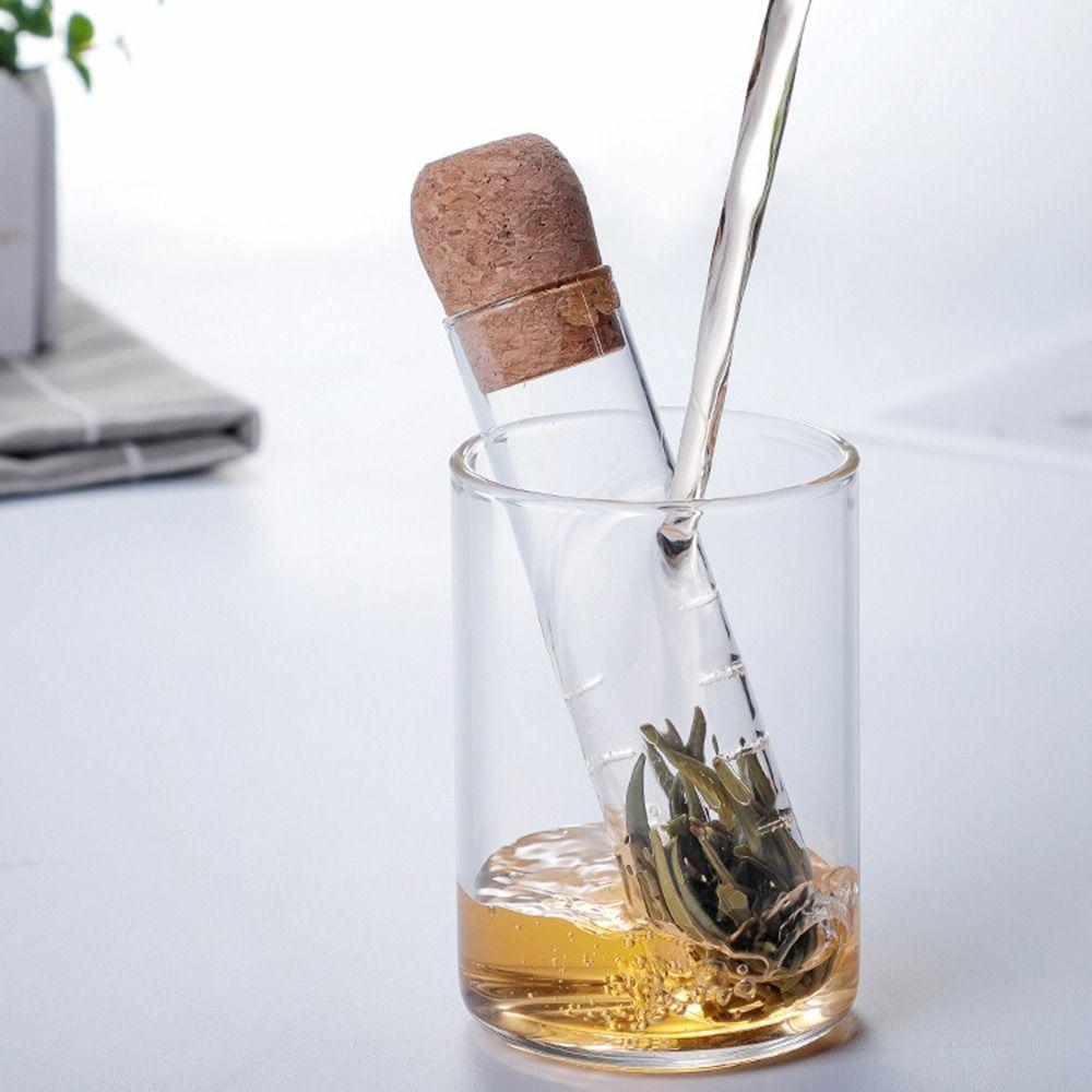 Clear Glass Tea Infuser Tube Tea Filter Diffuser Easy To Clean Tea Steeper Drinkware