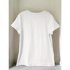 European Size Creative Monogram Printed T-shirt, Casual Round Neck Bottom Shirt, Spring and Summer Vacation Short-sleeved T-shirt, Women's Swear