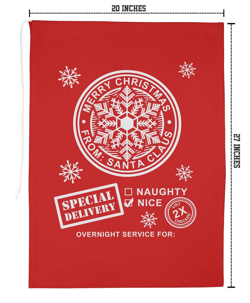 Printtoo 2 шт. Подарочный мешок Санты для детей, рождественские подарки, рождественский мешок, персонализированные сумки 27x20 дюймов