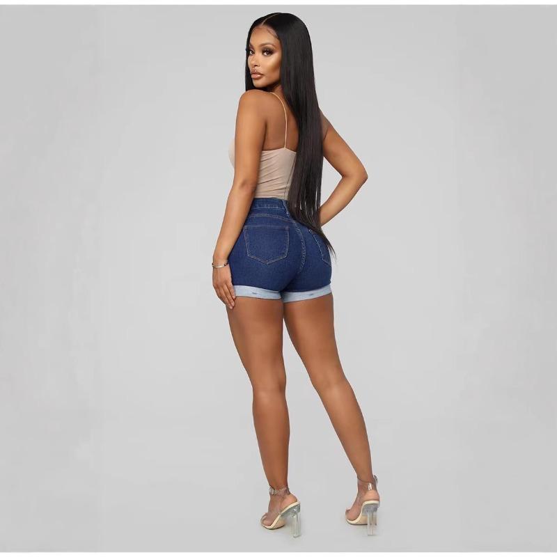 Джинсовые шорты женские шорты мом облегающие с высокой талией короткие брюки сексуальные Y2k уличная одежда элегантные вставки для вечеринки клуба простые джинсовые