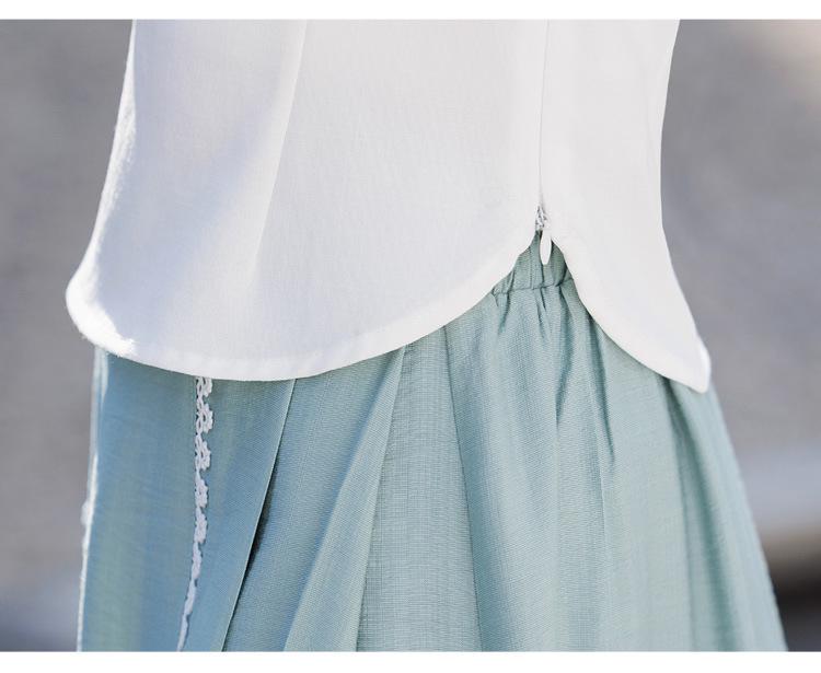 Женский ретро вышитый хлопково-льняной ханьфу в стиле Китайской Республики, костюм для чаепития в стиле дзен