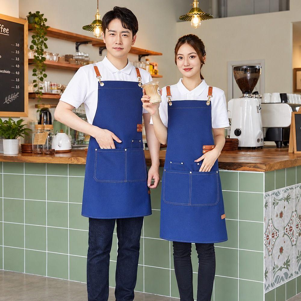 Oil Resistant Canvas Apron Adjustable Straps Cooking Apron Gifts Restaurant Apron Restaurant Work