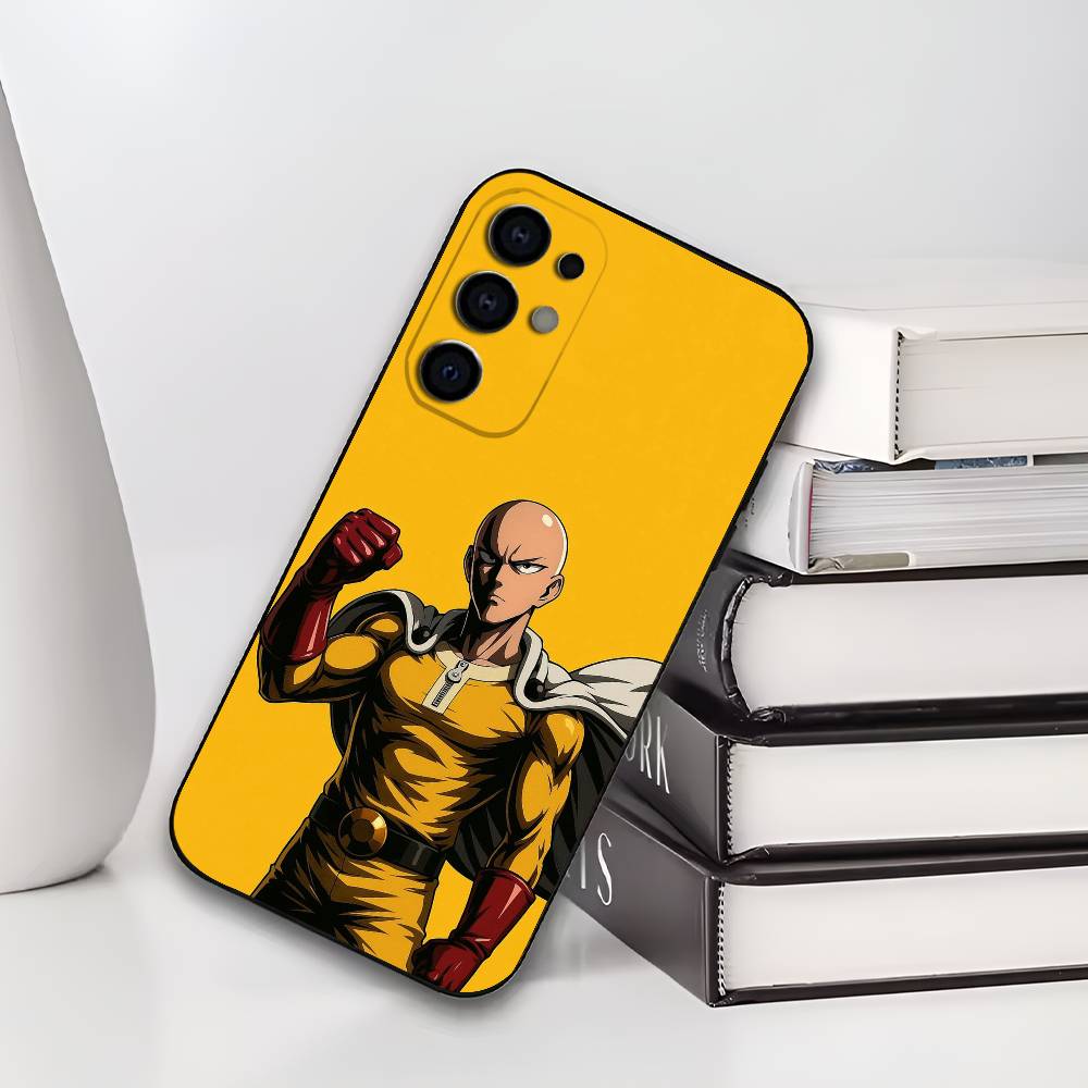 Чехол для телефона One P-Punch M-Man S-Saitama для Samsung S25, S24, S21, S22, S23, S30, Ultra, S20, Plus, Fe, Lite, Мягкое Черное Покрытие