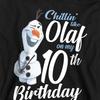 Frozen Childrens/Kids Chillin Like Olaf Heather 10th Birthday Pullover Hoodie