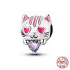 Original Owl Beads 100% 925 Silver Lucky Cat Elephant Charms Fit Original 925 Bracelet DIY Jewelry Making Women's Gift