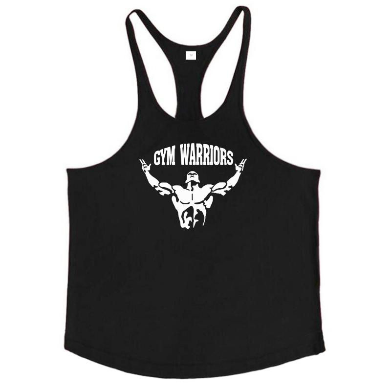 Muscleguys Men's Cotton Gym Warriors Tank Tops Running Vests Y-Back Bodybuilding Sleeveless Shirt Muscle Workout Athletic Fitness Singlets