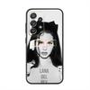 Чехол для телефона Singer Lanas-w-Del-R-Rey для Samsung S24,21,22,23,30,Ultra,20,Plus,Note,10,9, Черный мягкий силиконовый чехол