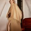 Elle X Xu Zhi Collaboration Lapel Elegant Minimalist Coat Women coats Khaki EF50739