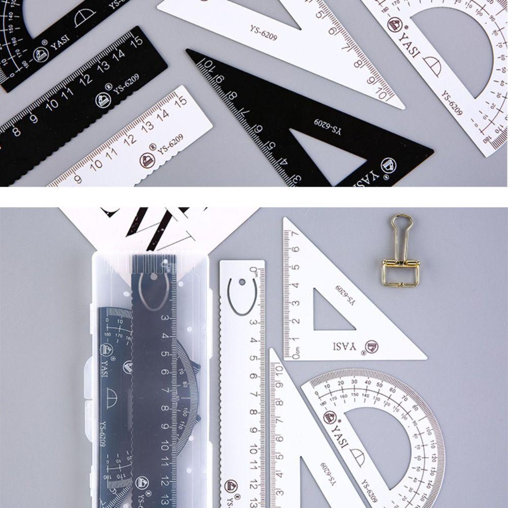 4 шт./компл. принадлежности для студентов, инструменты для рисования, транспортир из алюминиевого сплава, прочный инструмент для математической геометрии, детский инструмент
