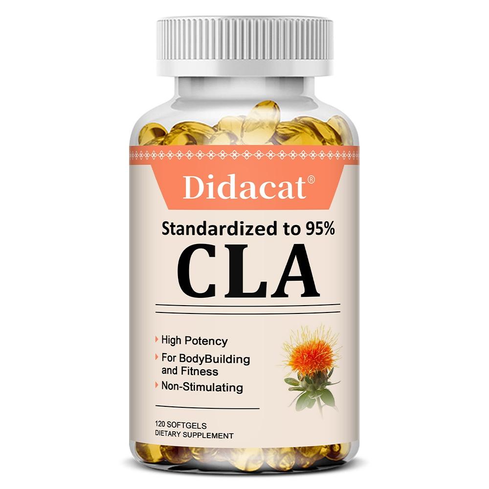 Didacat CLA Softgels, Conjugated Linoleic Acid 95% from Safflower Oil, High Potency, 120 Caps