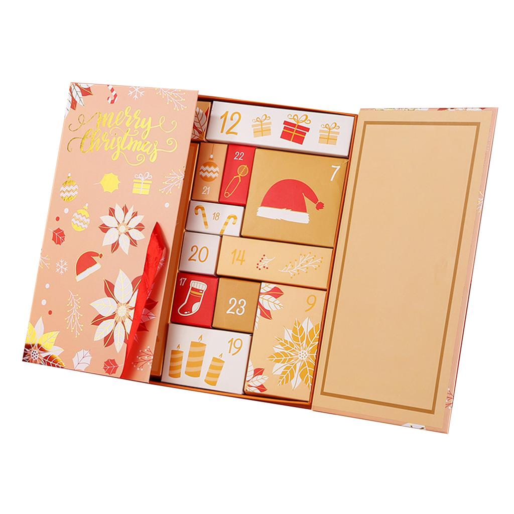 Пустые коробки для календаря Адвента, самодельные коробки для заполнения с 24 ящиками для праздника