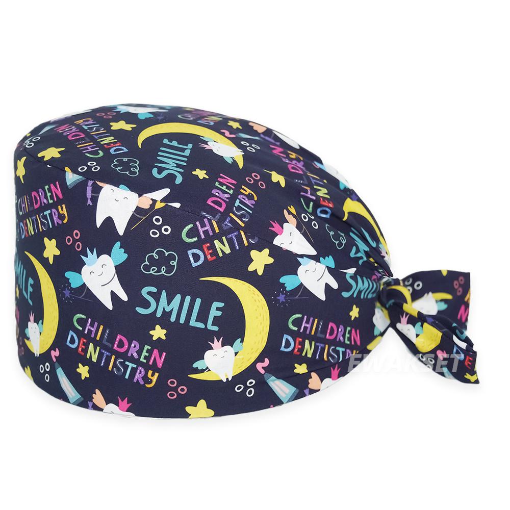 Новая мягкая кепка из хлопка, регулируемая шапка с героями мультфильмов, шапка для лабораторной работы, хирургическая шапка, аптека, аксессуары для ухода за стоматологом, шапочки-скрабы