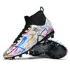 31-46 Children Graffiti Football Boots High-quality Artificial Lawn Socks Outdoor Men's Long Nail Sports Football Boots