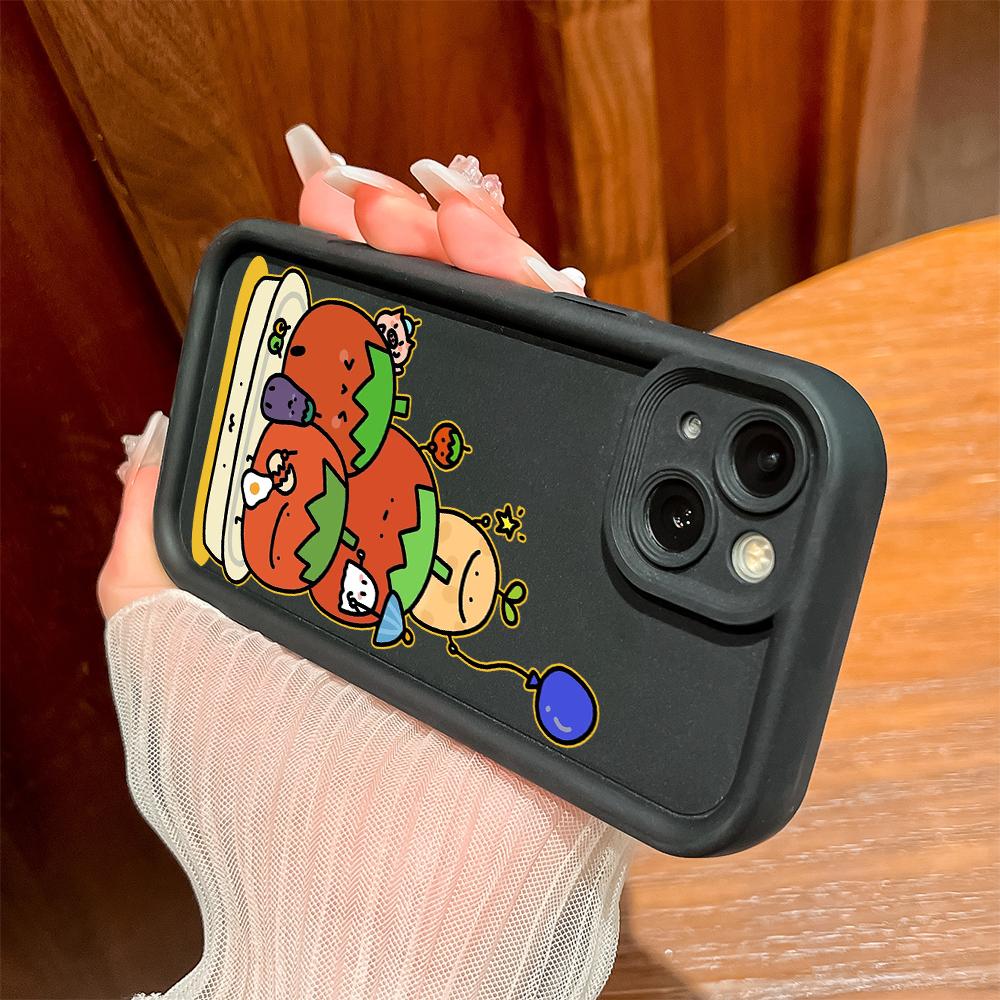 Cute Cartoon Soft Phone Casing for Realme OPPO Reno VIVO Infinix Tecno Oneplus Full Cover Camera Shockproof Protection Rubber Case Cover