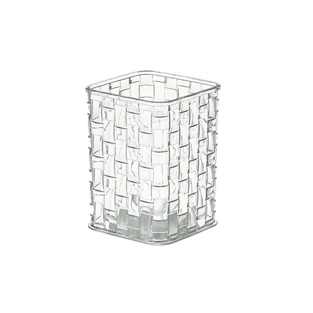 Bow Deco Makeup Brush Holder Acrylic Pencil Holder Eye Shadow Storage Box for Vanity Countertop