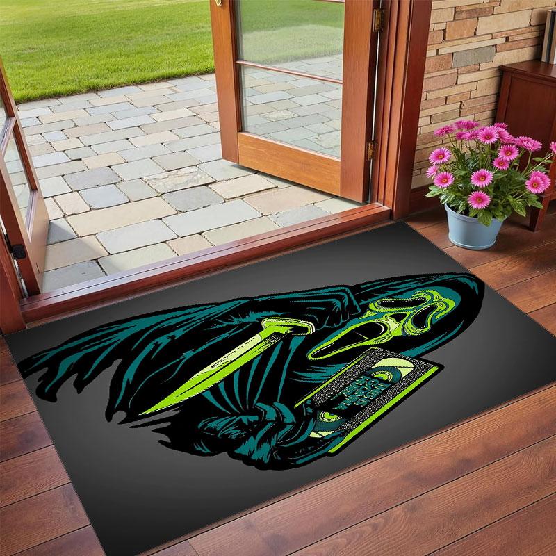 Crystal Velvet Rug Soft Non Slip Indoor Floor Mat Home DecorScream Ghostface