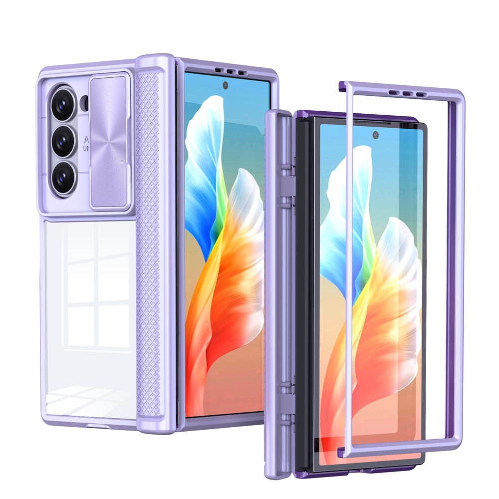 Прозрачный чехол для телефона с защитой шарниров для Samsung Z Fold 6 5 Fold6 Fold5 5G противоударный прозрачный акриловый защитный чехол