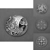 Nordic Viking Shield Pendant With Antique Alloy Design Vintage Brooch For Travel Gifts
