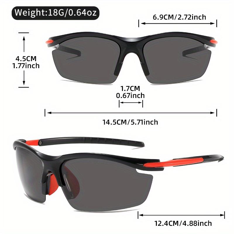 Sports Fashion Sunglasses Half-Frame Durable Pc Material Tac Lenses For Enhanced Clarity Ideal For Outdoor Activities