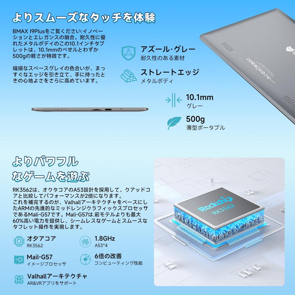 Планшет 10 дюймов Первый планшет Android15 TF Widevine BMAX I9Plus Android планшет TDDI Incell IPS экран 8-ядерный процессор Планшетная проекция [выпуск Android15]