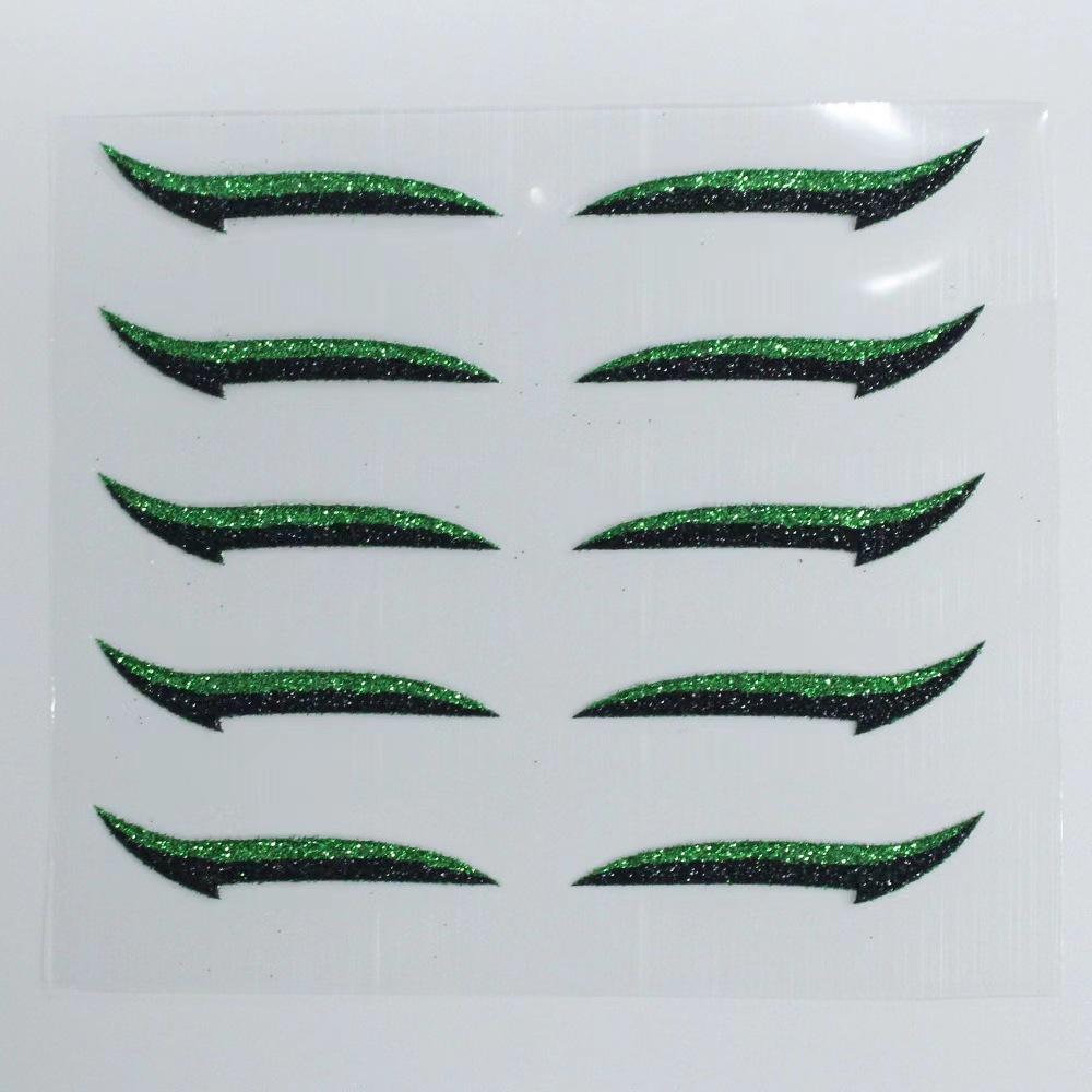 Fake Glitter Eyeliner Sticker Self-adhesive Party Makeup Eyeliner Sticker Magic Double Eyelid Tape Cat Eye Makeup Cosmetic Tools