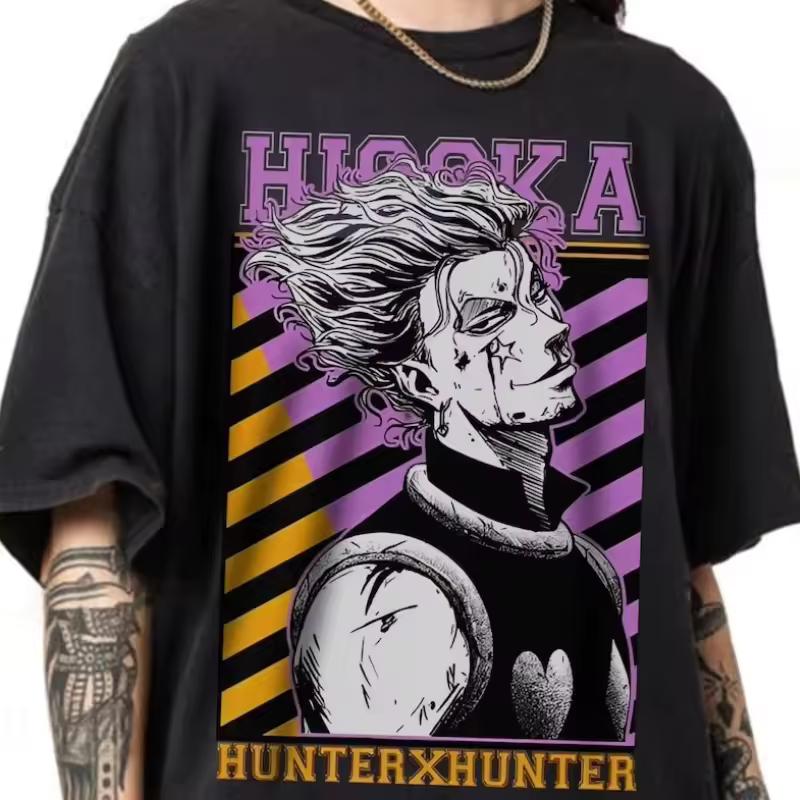 Hunter X Hunter Anime Hisoka Printed T shirt Men's and Women's T shirt Men's Top Sports T shirt Men's T shirt 2026 Summer New Te