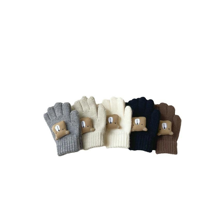-Летний~ Зимние детские перчатки милые пятипалые теплые младенческие для мальчика девочки мальчика девочки ребенка