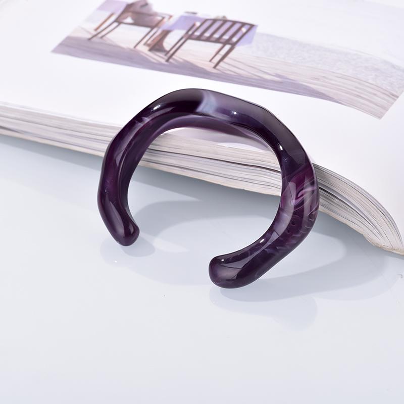 Fashion Irregular Cuff Bangles Bracelets For Women Vintage Resin Acrylic Geometric Open Wrist Bangle Punk Jewelry Pulseras Gift