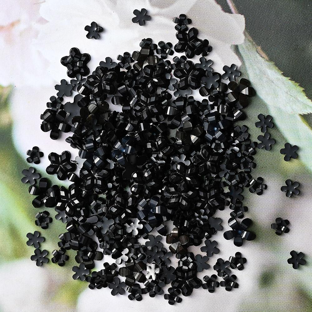 100 шт./пакет 3D акриловые цветы для ногтей подвески смешанного размера цвета украшения для ногтей стразы цветочки ювелирные изделия DIY аксессуары для ногтей