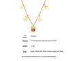 Mi Duo Duo European & American Geometric Christmas Pendant - Handmade 18K Gold-Plated Stainless Steel Chain