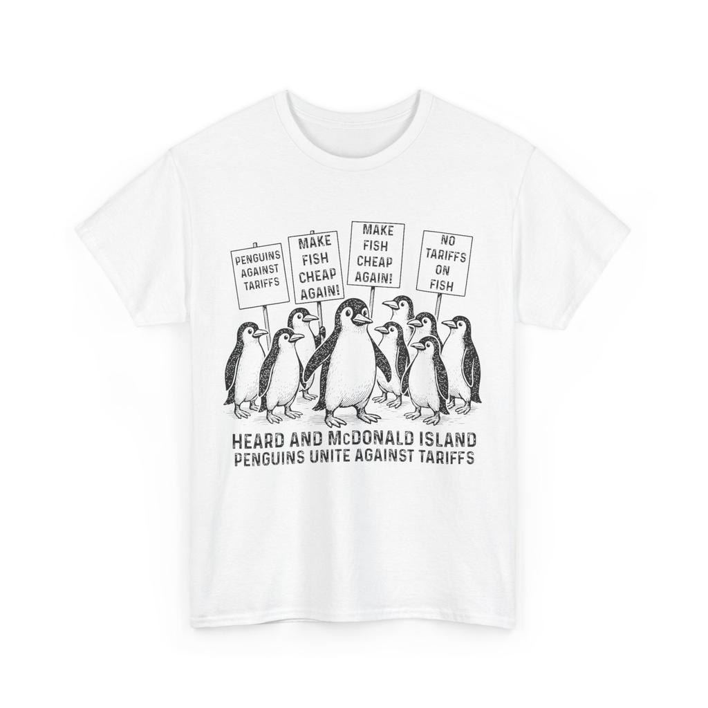 Penguins Against Tariffs T-shirt, Heard Island Penguin Resist Shirt