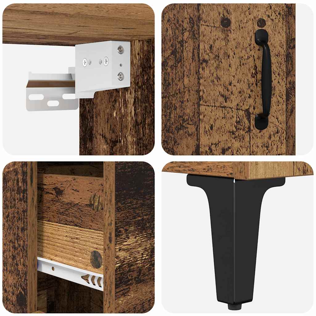 Highboard Reclaimed Wood 69.5 x 34 x 180 cm Particleboard