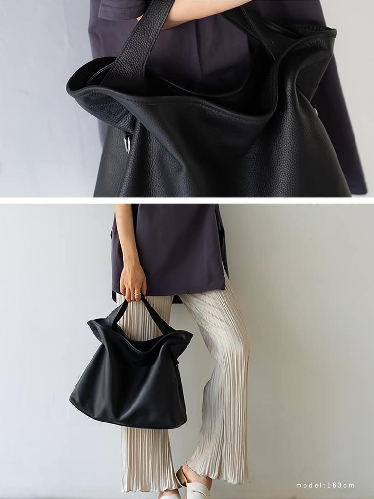 Vita Felice Genuine Leather 2way Square Tote Bag 9003 [VITAFELICE] Women's (bk)