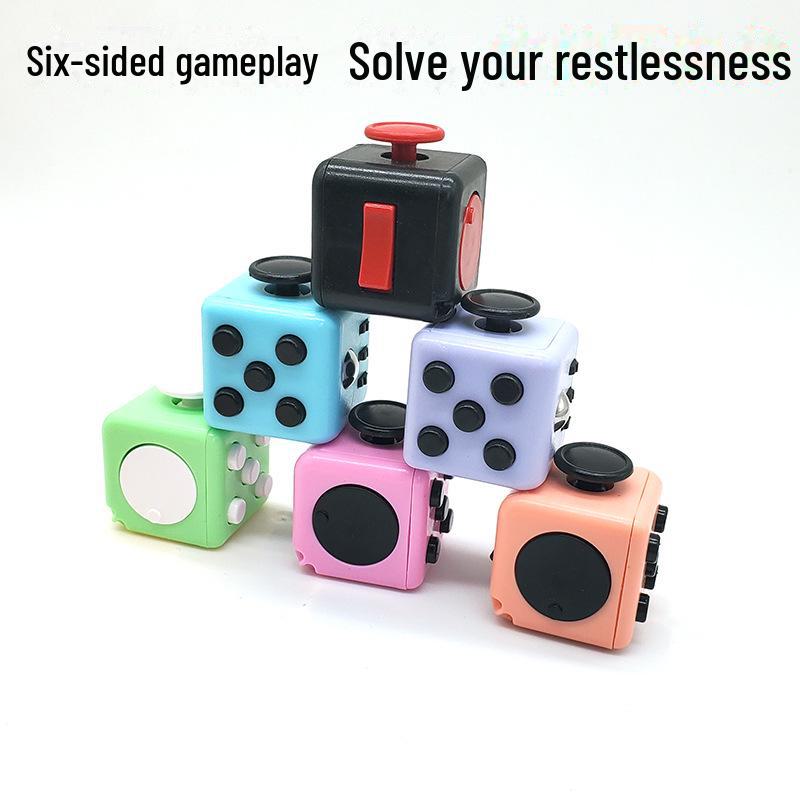 Six-Sided Finger Exercise Rubik's Cube: Hot Decompression Dice Toy