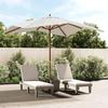 VidaXL Garden Parasol with Wooden Pole Sand 300x300x273 Cm 363191