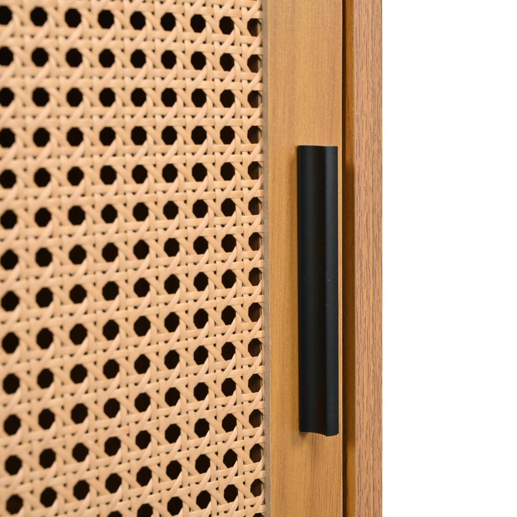 Kitchen Cabinet Sideboard 2 Sliding Doors Adjustable Shelf Buffet Cabinet 100x37x90cm Living Room Dining Room Storage Country Style Side Cabinet