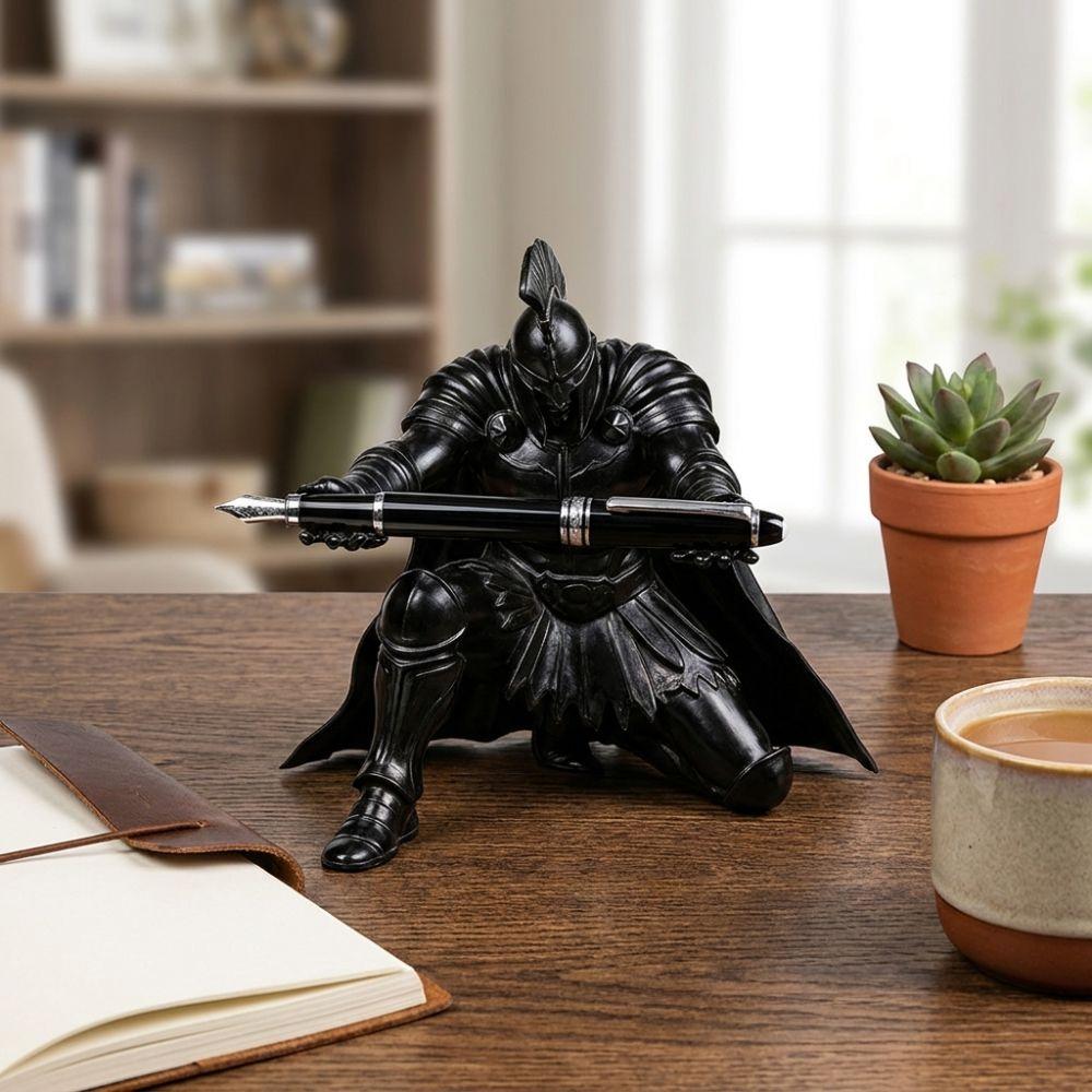 3D Printed Warrior Pen Holder Plastic Figurine Fountain Pen Holder  Home Office