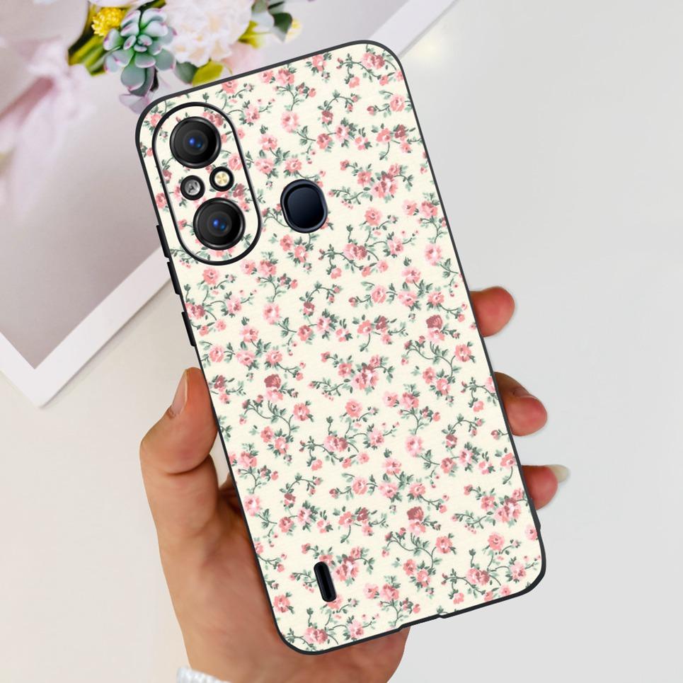 For ITEL A58 ITEL A49 Back Cover Jelly Stylish Beauty Pattern Printed Phone Case For ItelA48 A 49 Soft Black Matte Silicone Etui