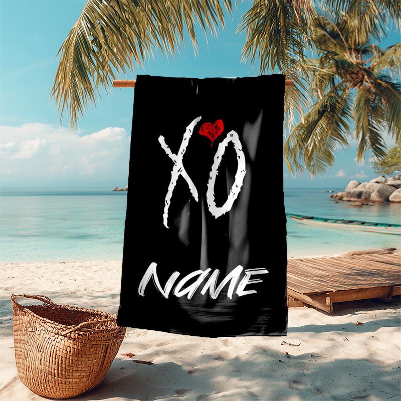 Personalized customized proof beach towel with The Weeknd pattern - soft, absorbent,quick-drying,perfect swimming,camping&bathing