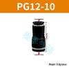 Black Pneumatic High-Pressure Air Hose Quick Connect Fitting, Variable Diameter (4 to 16mm), PU Straight Pneumatic Component