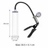 Men Vacuum Pump Trainer with Clear Acrylic Cylinder Pressure Gauge Flexible Air Hose and Hand Suction Control Sex Toys