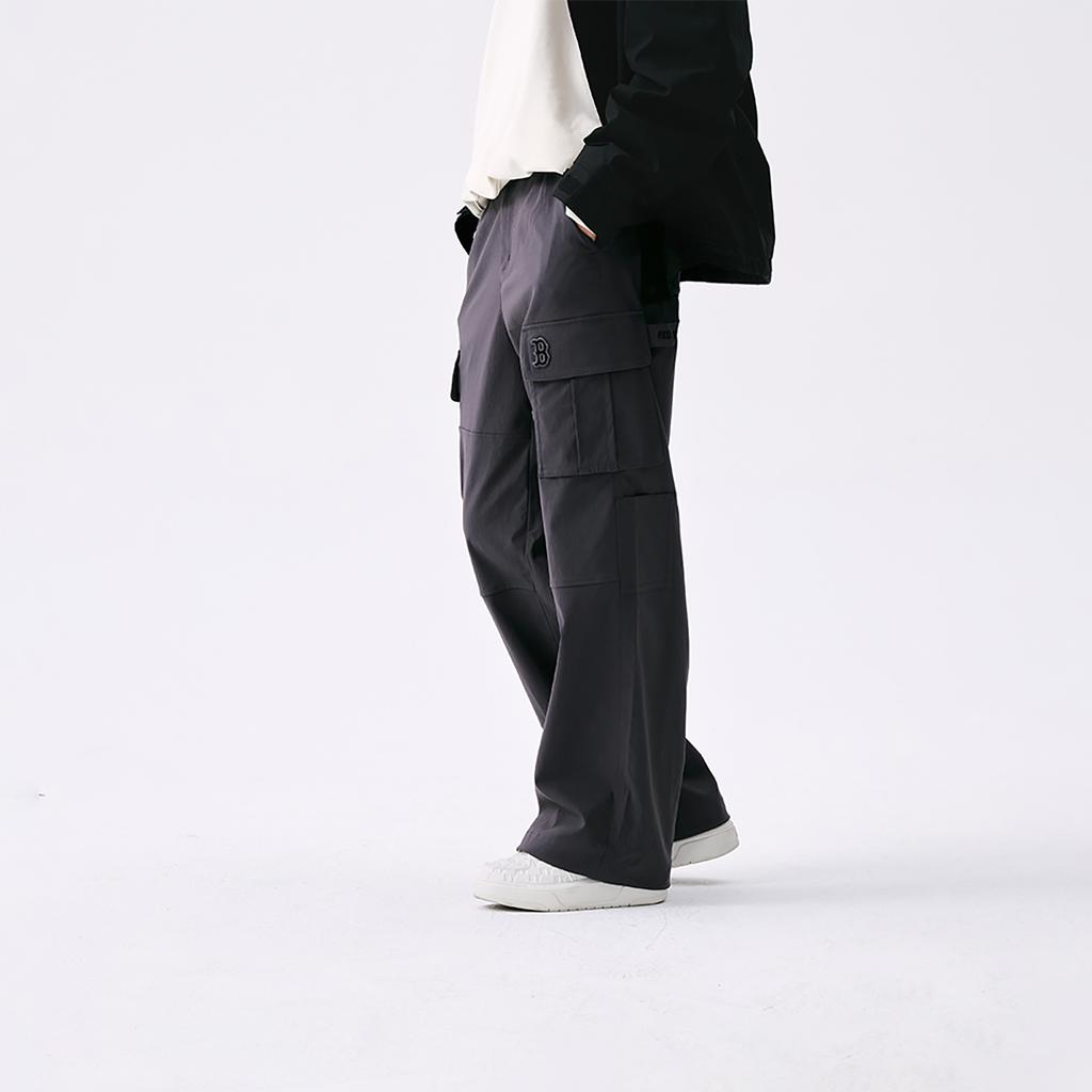 MLB Preppy Style Collection Boston Red Sox SS25 Cargo Pants Unisex Charcoal Gray 3AWPV0251-43CGS