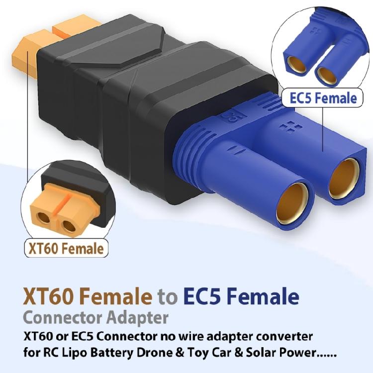 Силовой разъем XT60M XT60FE EC5 с корпусом из АБС-пластика для аккумуляторных систем, зарядного оборудования и аппаратного обеспечения электронных контроллеров